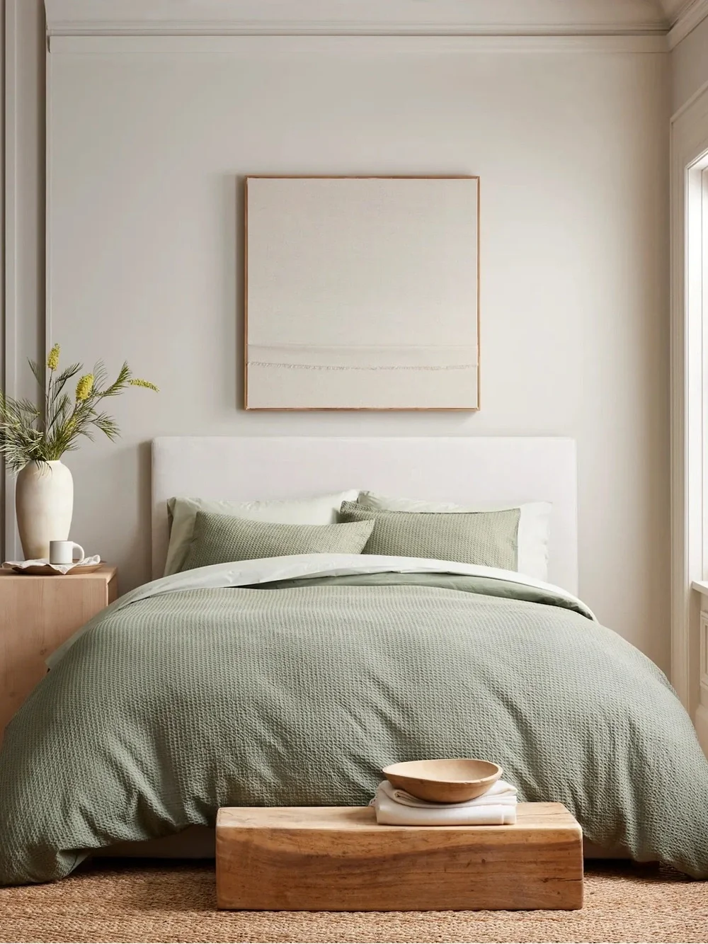 NWOT Organic Luxe Honeycomb Duvet Cover - QNJRA170829